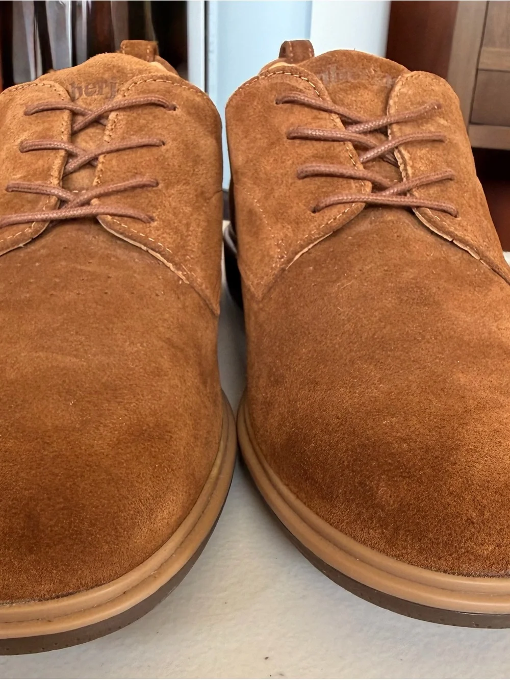 Amberjack The Original Grizzly Men’s Suede Derby Lace-up Round Toe Brown 11